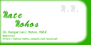 mate mohos business card