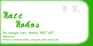 mate mohos business card